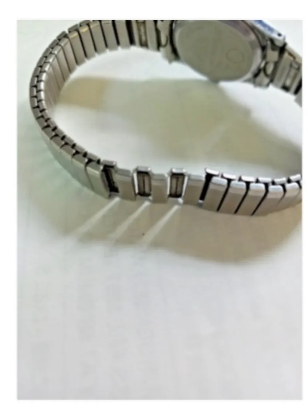Vtg Timex K Cell Quartz Women's Watch Silver Tone Stretch Band Runs New Battery